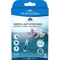 FRANCODEX Krople antystresowe z kocimiętką dla kociąt, 4 x 0,6 ml