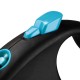 FLEXI Smycz automatyczna Black Design S taśma 5 m kol niebieski