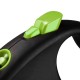FLEXI Smycz automatyczna Black Design M taśma 5 m kol zielony