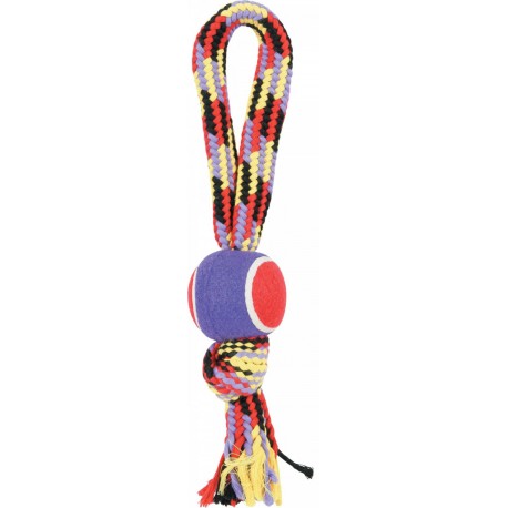 ZOLUX Zabawka ze sznura z piłką tenisową, uchwyt 40 cm