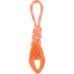 ZOLUX Zabawka TPR SAMBA owalna ze sznurem 28 cm kol pomarańczowy