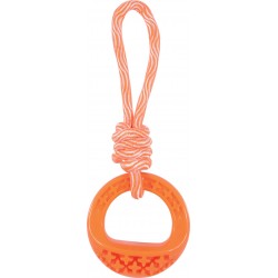 ZOLUX Zabawka TPR SAMBA okrągła ze sznurem 26 cm kol pomarańczowy