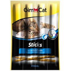 GIMCAT STICKS łososiem i pstrągiem dla kotów 4szt