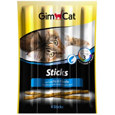 GIMCAT STICKS łososiem i pstrągiem dla kotów 4szt