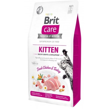 BRIT CARE Cat Kitten - kurczak z indykiem 2kg